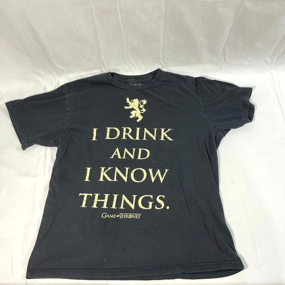 Game of‎ Thrones Mens Tshirt Black Size Large